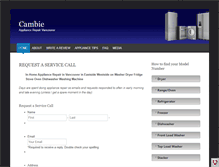 Tablet Screenshot of cambieappliance.com
